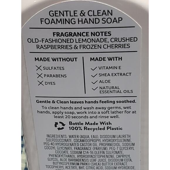 BBW Wildberry Lemonade Summer Gentle & Clean Foaming Hand Soap 2 Pack - Picture 2 of 2